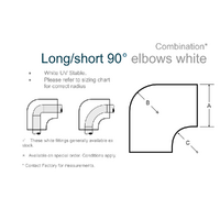 PVC Pipe Cladding 90 Degree Elbow Cover White - Size 15 (168mm Insulation OD)