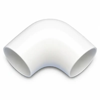 PVC Pipe Cladding 90 Degree Elbow Cover White - Size 18 (216mm Insulation OD)