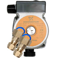 Grundfos 15-20 CIL 2 Solar Hot Water Circulating Pump With Unions & Power Lead